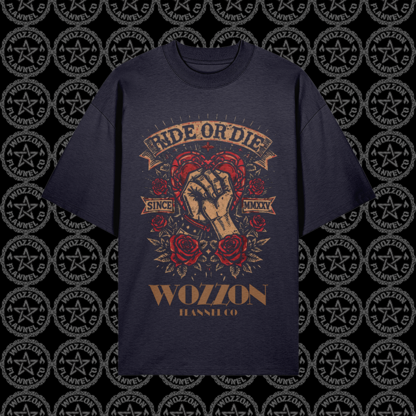 Ride or die oversize tee