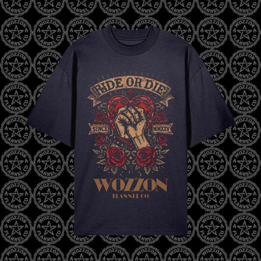 Ride or die oversize tee