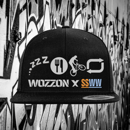 Sleep, eat, ride, repeat snap back (WFC x SSWW COLAB)