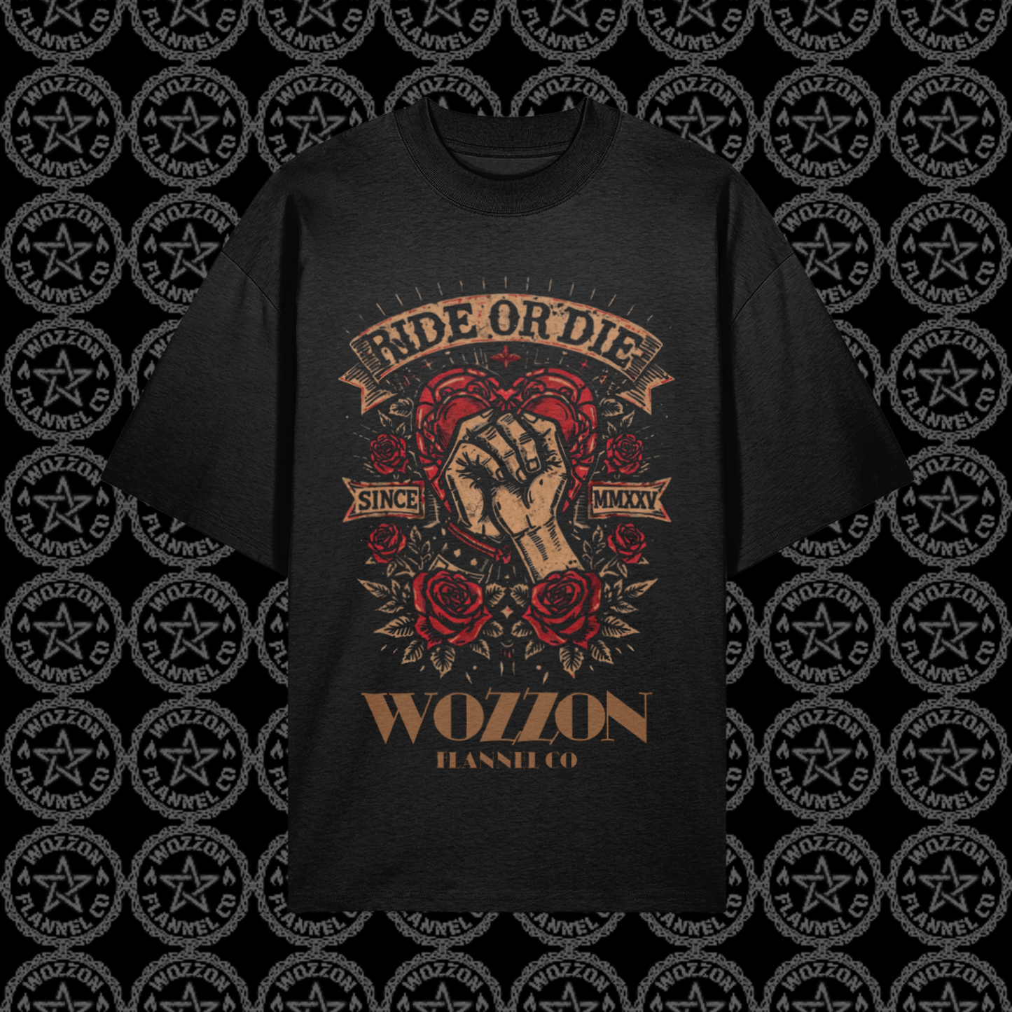 Ride or die oversize tee