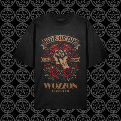 Ride or die oversize tee
