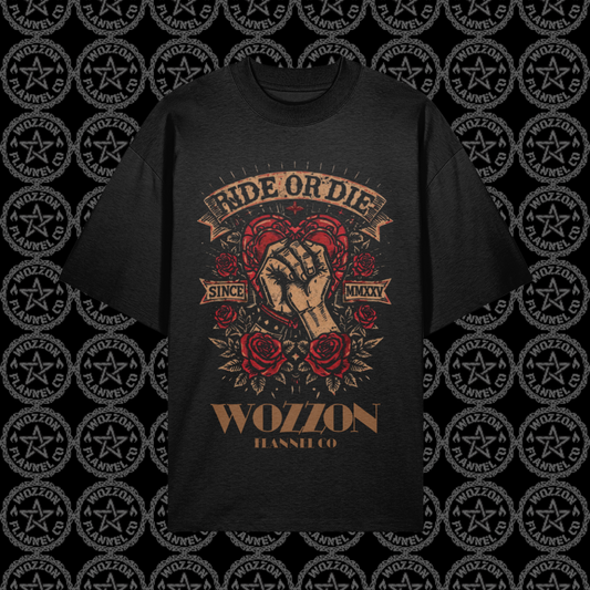 Ride or die oversize tee