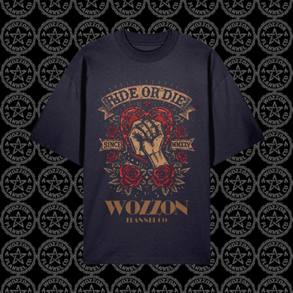 Ride or die oversize tee